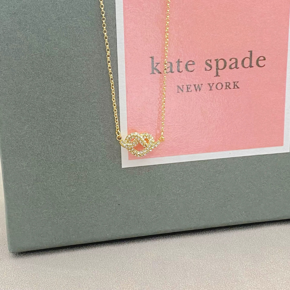 kate spade Heart Micro Set Zircon Gold Plated Necklace